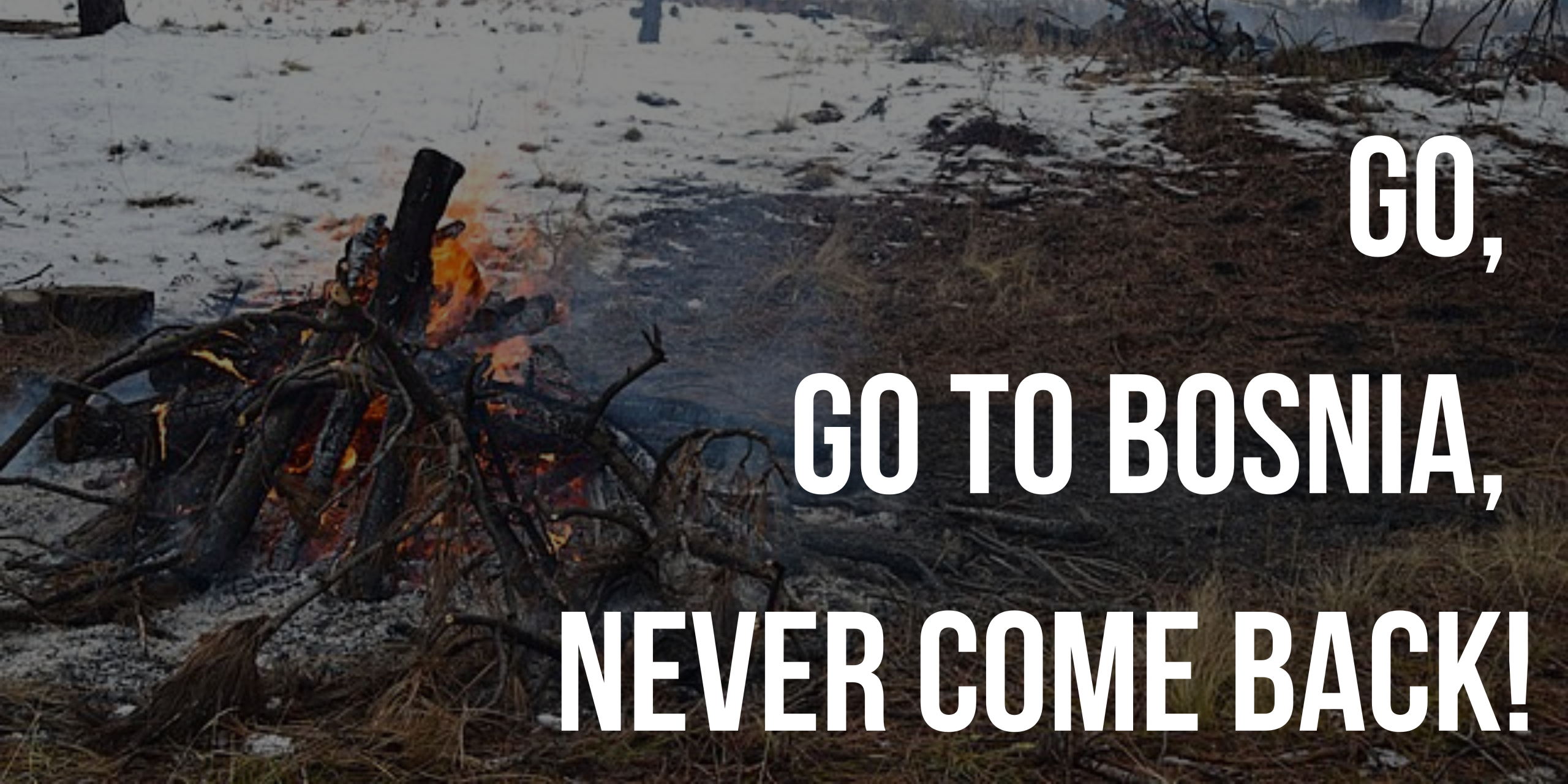 Go, go to Bosnia, never come back