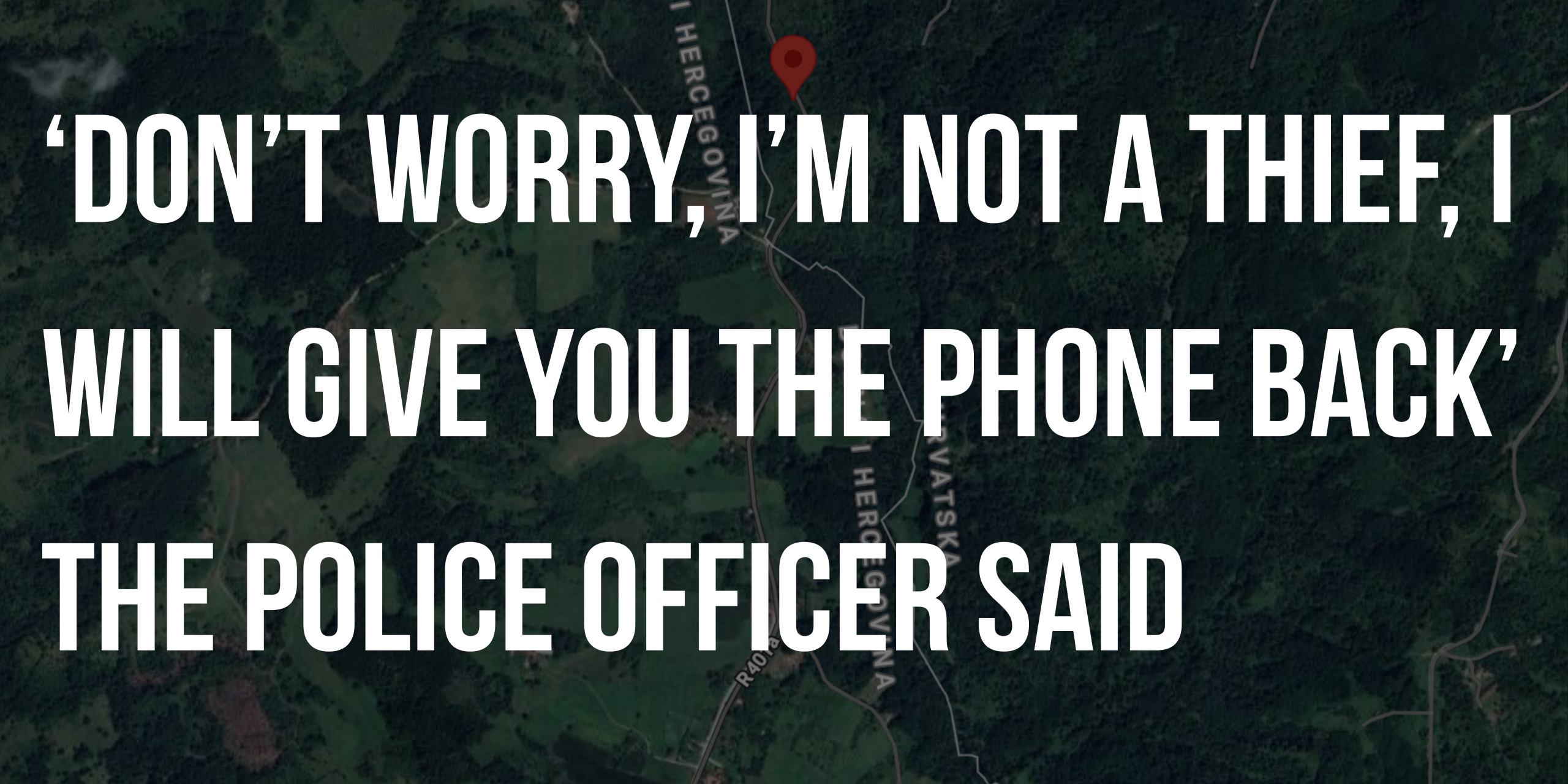 Dont worry Im not a thief