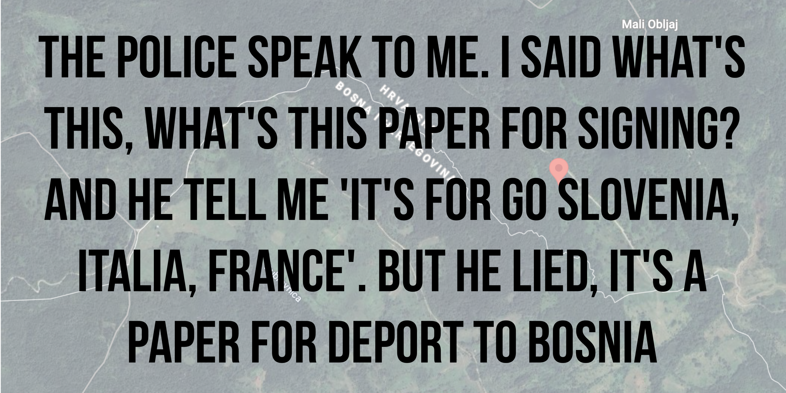 The police speak to me