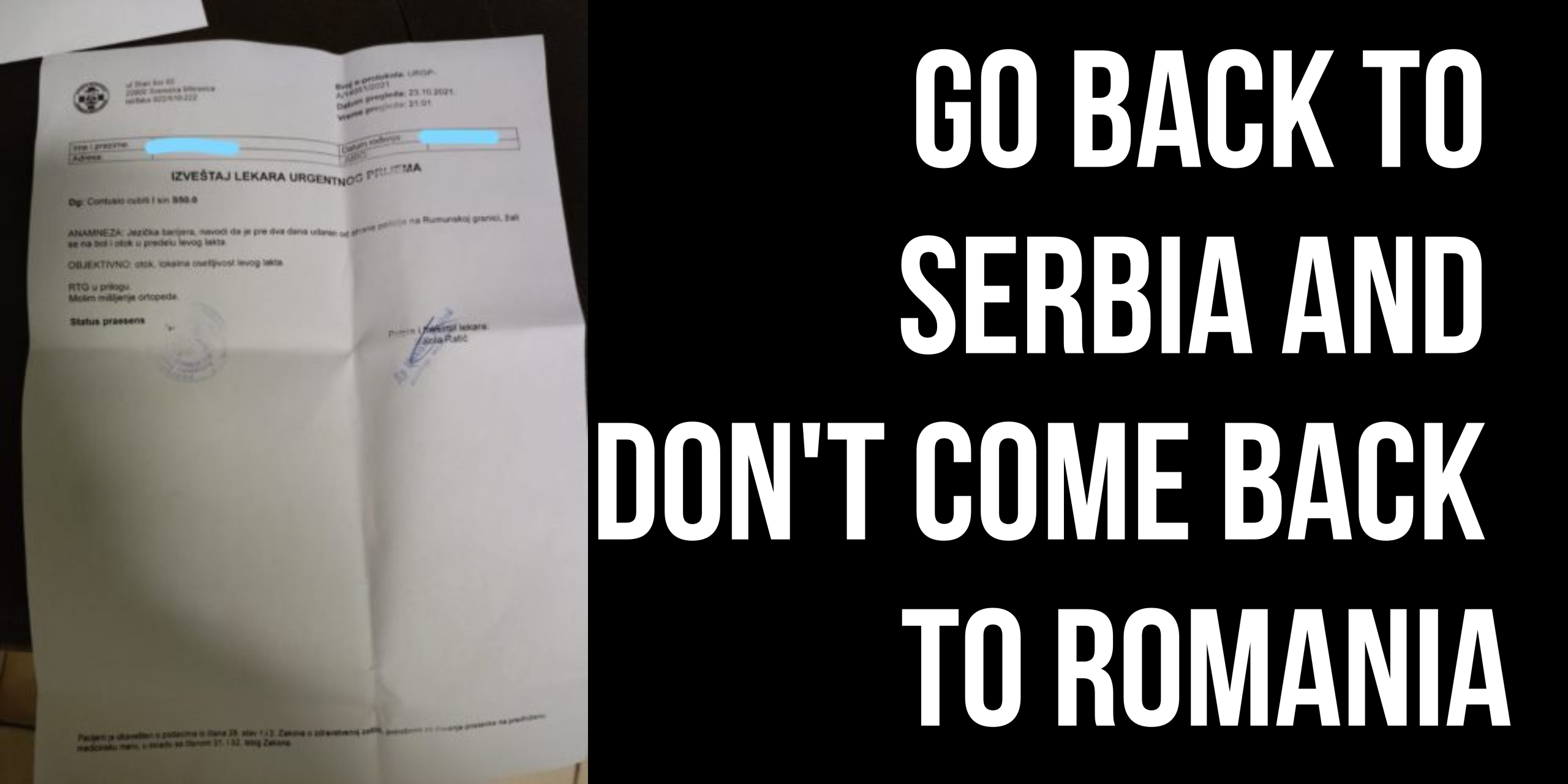 Go back to Serbia and don't come back to Romania